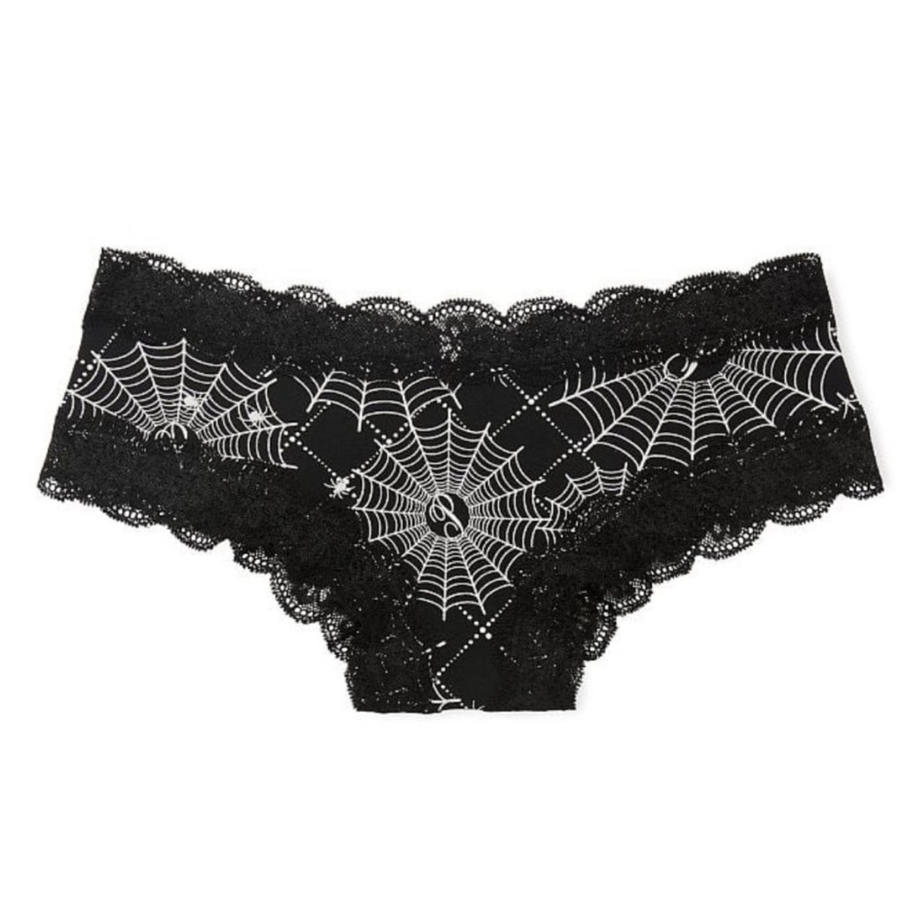 VS PINK Halloween Spider Web Cheekster M XXL